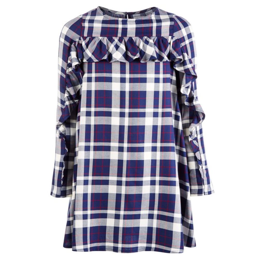 Epic Threads Big Girls Ruffle Trim Plaid Shift Dress